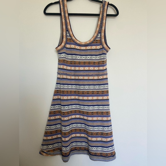 Free People EUC Fair Isle Tank Sweater Dress M - Picture 5 of 7